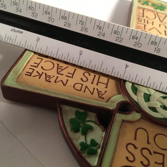 Irish Blessing Cross Celtic Shamrock wall decor 8" luck St Patricks Day … - Picture 4 of 5